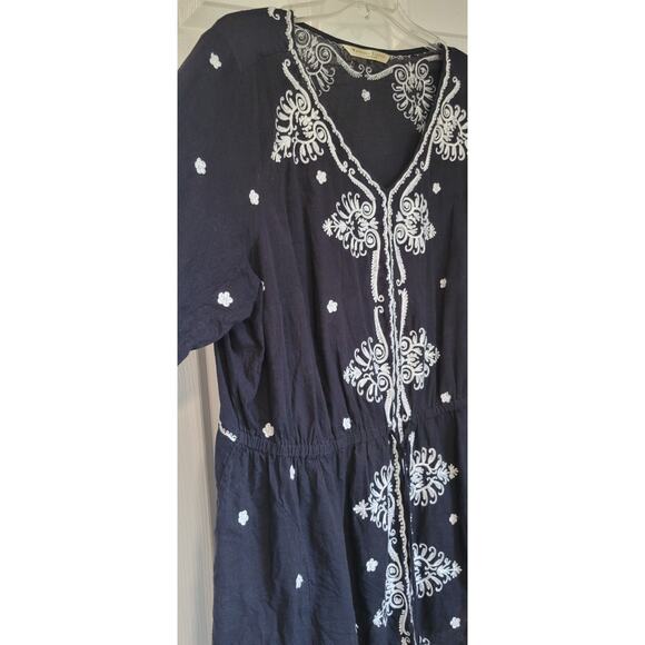 WAYWARD FANCIES ESHAKTI Tunic embroidered casual black size 3X-26W - Picture 3 of 8